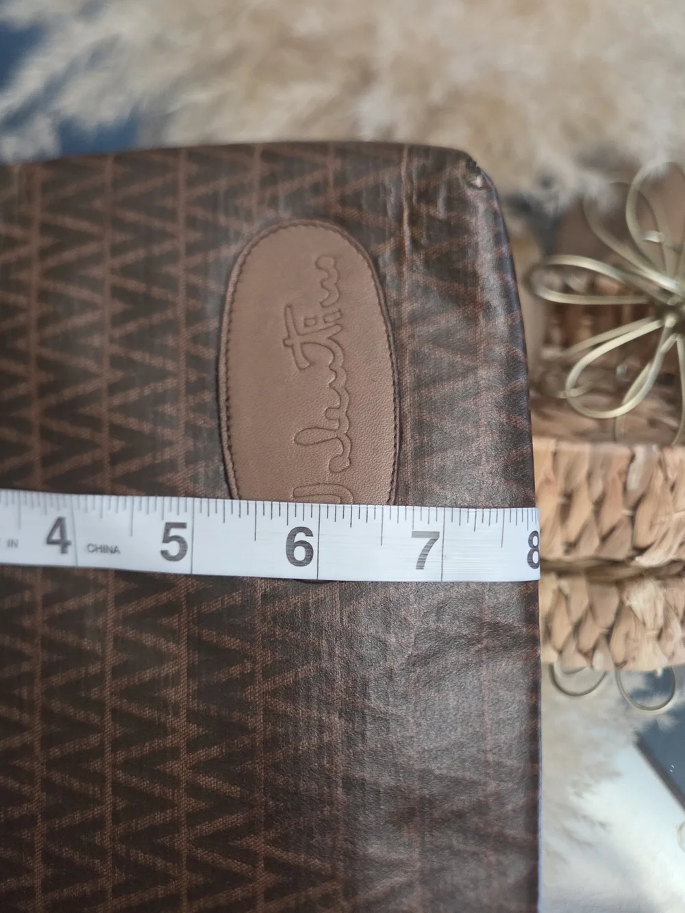 Mario Valentino Vintage Brown Signature Pouch